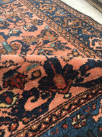 3'3" x 6'6" Jewel Antique Malayer / Small Malayer / Small 3x6 Rug - Blue Parakeet Rugs
