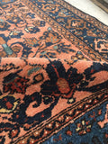 3'3" x 6'6" Jewel Antique Malayer / Small Malayer / Small 3x6 Rug - Blue Parakeet Rugs