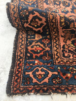 3'3" x 6'6" Jewel Antique Malayer / Small Malayer / Small 3x6 Rug - Blue Parakeet Rugs