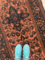 3'3" x 6'6" Jewel Antique Malayer / Small Malayer / Small 3x6 Rug - Blue Parakeet Rugs