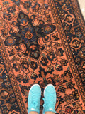 3'3" x 6'6" Jewel Antique Malayer / Small Malayer / Small 3x6 Rug - Blue Parakeet Rugs