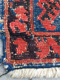 4'3 x 8'7 Antique Sumac / Soumak / Soumac Rug / Caucasian Rug / flatweave rug - Blue Parakeet Rugs
