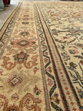 10’7 x 11’7 Antique 19th Century Persian Sultanabad Mahal rug #2399ML - Blue Parakeet Rugs