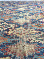 3’7 x5’2 Antique Caucasian Rug - Blue Parakeet Rugs