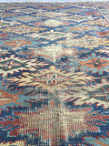 3’7 x5’2 Antique Caucasian Rug - Blue Parakeet Rugs