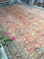 14' x 19’ Oversize antique Mahal village rug (#1274) - Blue Parakeet Rugs