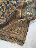 4’5 x 6’ Rug / 4x6 Antique Rug / Vintage Tribal Rug - Blue Parakeet Rugs