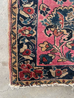2’3 x 2’10 Antique Persian Scatter Rug #2489 / 2x3 vintage rug - Blue Parakeet Rugs