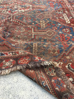 4’8 x 5’9 Persian Shiraz Tribal Rug - Blue Parakeet Rugs