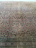 10’7 x 11’7 square Persian Kerman rug / 11x12 large vintage rug (#1312) - Blue Parakeet Rugs