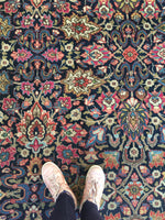 7’9 x 11’2 Antique 1920s Tabriz Rug (#1357) - Blue Parakeet Rugs