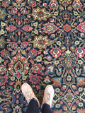 7’9 x 11’2 Antique 1920s Tabriz Rug (#1357) - Blue Parakeet Rugs