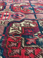 2’8 x 3’ Antique Tribal Turkmen (#1424) / Turkoman Rug / Small Antique Rug - Blue Parakeet Rugs