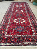 5’2 x 12’8 Vintage Persian Gharajeh Runner #2353 / 5x13 Vintage Runner - Blue Parakeet Rugs