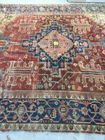 8’2 x 10’ antique Persian Serapi Heriz Rug (#861) - Blue Parakeet Rugs