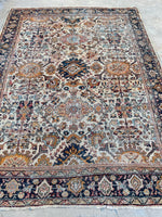 7’7 x 10’3  Late 19th Century Persian Mahal rug (#2371) - Blue Parakeet Rugs