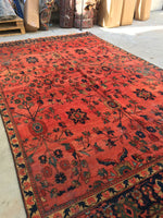 7’3 x 12’1 Antique Mahal Rug - Blue Parakeet Rugs