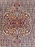 8’3 x 9’10 Antique Lavender Ground Agra Rug #2480 / 8x10 Vintage Rug - Blue Parakeet Rugs