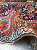 12x18 Antique 1920s oversize tribal Rug - Blue Parakeet Rugs