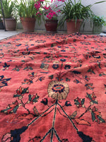7’3 x 12’1 Antique Mahal Rug - Blue Parakeet Rugs