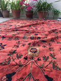 7’3 x 12’1 Antique Mahal Rug - Blue Parakeet Rugs