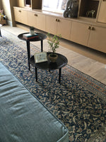19' x 5'3 Worn Blue n Ivory Antique Rug - Blue Parakeet Rugs
