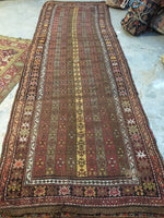 4’2 x 11’3 Antique Kurdish Runner(#1044) - Blue Parakeet Rugs