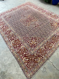 8’3 x 9’10 Antique Lavender Ground Agra Rug #2480 / 8x10 Vintage Rug - Blue Parakeet Rugs