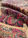 12x20 Ivory Persian Kerman Rug / #JLrug - Blue Parakeet Rugs