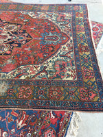 6’6 x 9’2 Beautiful and Bold tribal Heriz rug (#1086) - Blue Parakeet Rugs