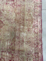 10’3 x 11’6 Antique floral design Kerman Lavar rug #1970ML / 10x12 Vintage rug - Blue Parakeet Rugs