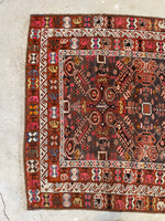 4’ x 6’10 Vintage Tribal rug #2130 - Blue Parakeet Rugs