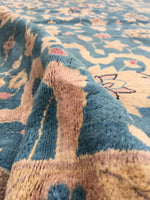 9 x 20 Antique Agra Rug (#1311) - Blue Parakeet Rugs