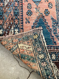 3’1 x 13’9 Antique Persian Runner #2638ML - Blue Parakeet Rugs