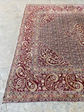 8’3 x 9’10 Antique Lavender Ground Agra Rug #2480 / 8x10 Vintage Rug - Blue Parakeet Rugs