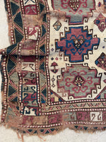 4'3" x 6'4" Antique Tribal Rug #1828 - Blue Parakeet Rugs
