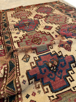 4'3" x 6'4" Antique Tribal Rug #1828 - Blue Parakeet Rugs