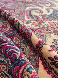 12x20 Ivory Persian Kerman Rug / #JLrug - Blue Parakeet Rugs