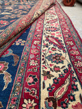 10'4 x 13' Antique Persian rug #1838 / Large Vintage Rug / 10x13 Vintage Rug - Blue Parakeet Rugs