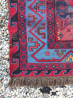 7’2 x 11’5 Antique Soumak flat weave rug - Blue Parakeet Rugs