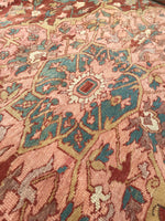 9'2 x 11'5 finely woven antique Persian Malayer (#1090ML) - Blue Parakeet Rugs