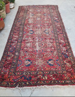 5’ x 9’10 Persian Gharajeh Heriz Rug - Blue Parakeet Rugs