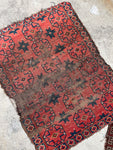 2’9 x 3’5 Star Afghani scatter rug #2474 / small vintage Rug - Blue Parakeet Rugs