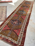 3’9 x 15’2 Camel Hair Persian Serab Runner #1989ML - Blue Parakeet Rugs