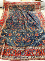 8’9 x 11’9 Antique Persian rug #2595ML - Blue Parakeet Rugs
