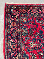 7’1 x 9’9 Antique Persian Dargazin Rug #2354 / 7x10 vintage rug - Blue Parakeet Rugs