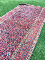 6'4" x 13'5" Antique Mahal Rug - Blue Parakeet Rugs