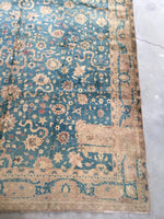 9 x 20 Antique Agra Rug (#1311) - Blue Parakeet Rugs
