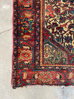 4’3 x 6’5 Antique Persian Malayer #235 / Small Vintage  Rug - Blue Parakeet Rugs