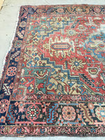 8’3 x 11’ Antique Persian Heriz (#973T) - Blue Parakeet Rugs